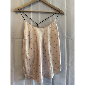 Victoria's Secret L Satin Pajama Set Shorts Tank Racerback Pink All Over Sexy